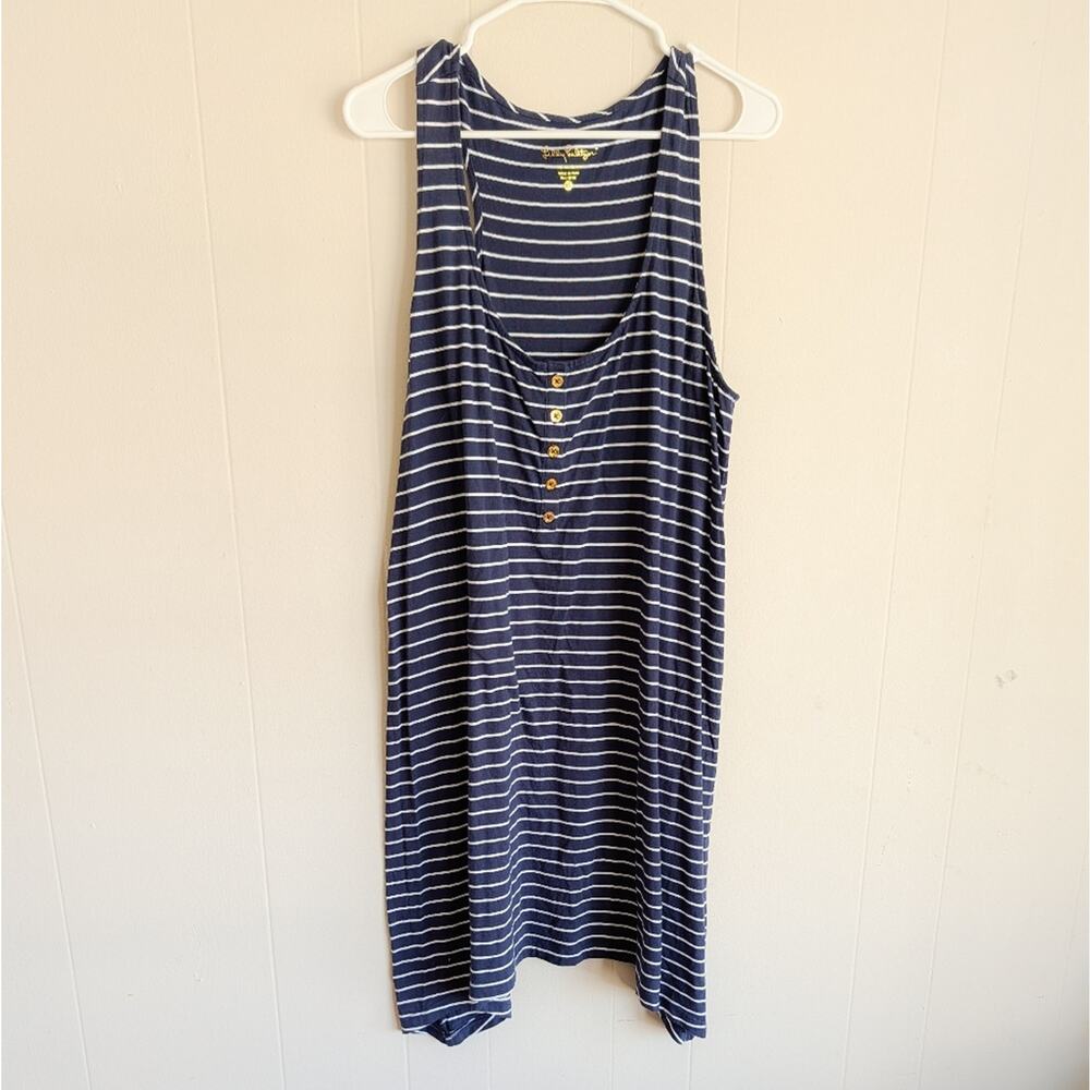Lilly Pulitzer XL Jennalyn Striped Scoopneck Mini Swing Dress - Picture 2 of 4